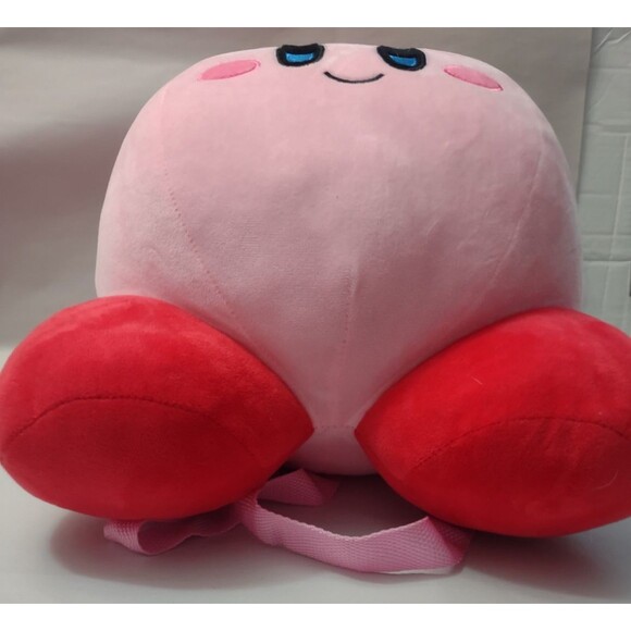 NWOT Kirby Plush 12” Plush Backpack by Bioworld Pink Two Straps Bag - Picture 7 of 12